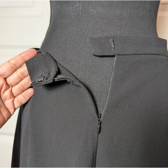 Vintage NWT Dress Barn Size 8 Pants Wide Leg  Black Chiffon Flowy Layered  USA - Picture 7 of 11